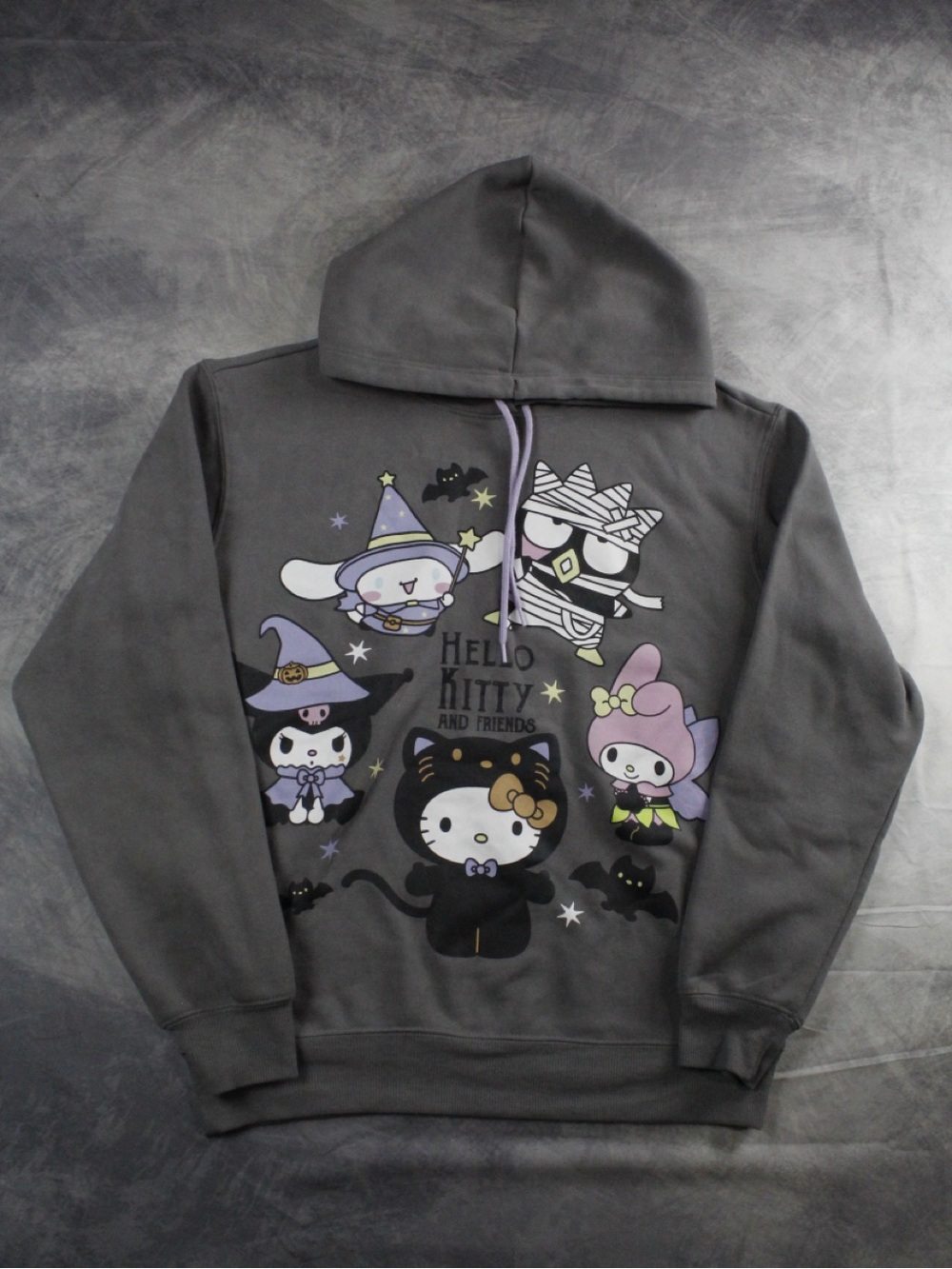 Hello Kitty Charcoal Gray Halloween Graphic Hoodie - Hello Kitty Brand